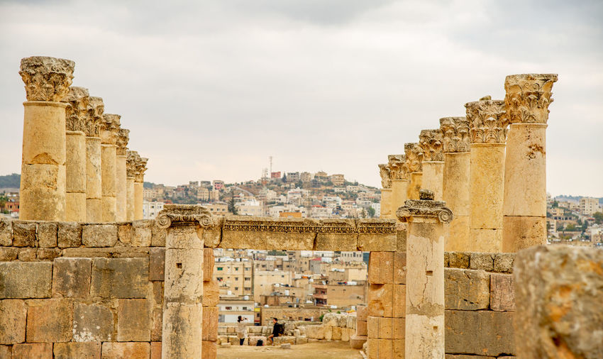 Jerash is the site of the ruins of the greco-roman city of gerasa whose ruins have remained well 