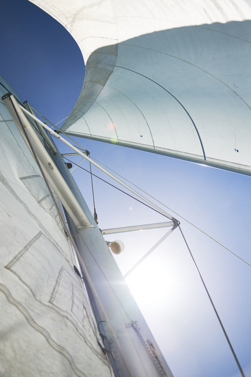 LOW ANGLE VIEW OF SAILBOAT IN SKY