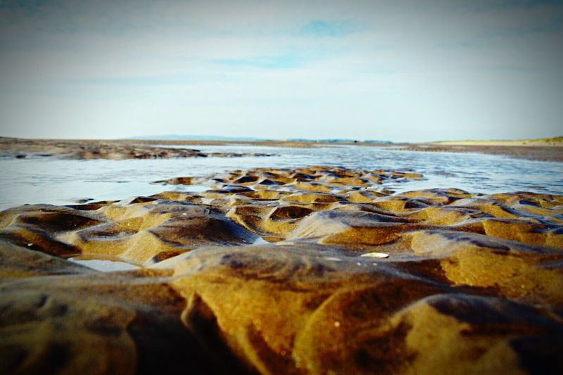 Surface level of rocks at seaside