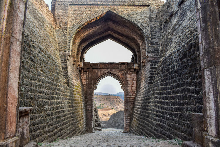 View of historical delhi darwaza at mandu