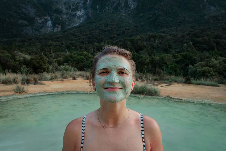 Portrait of woman with face mask