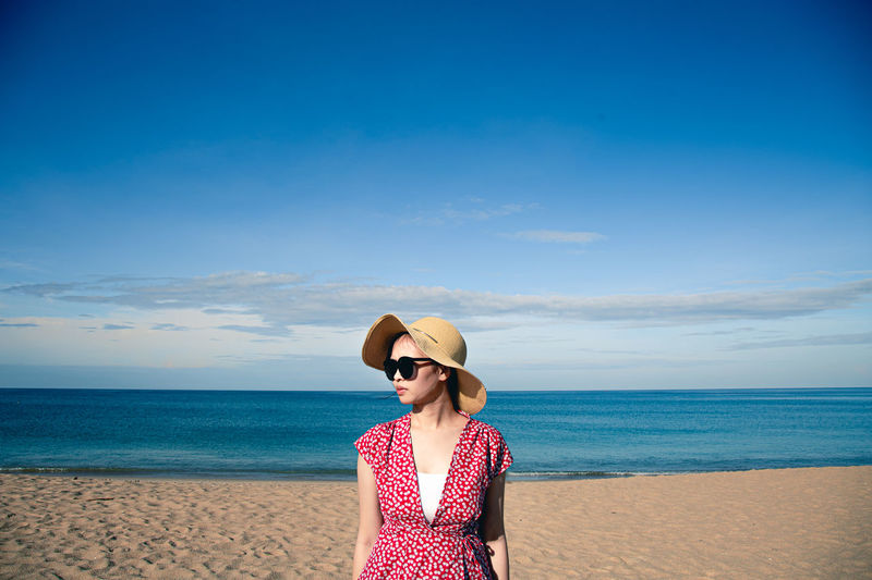 Woman in summer on the beach