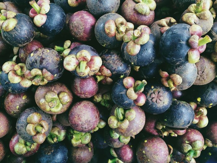 Full frame shot of mangosteens