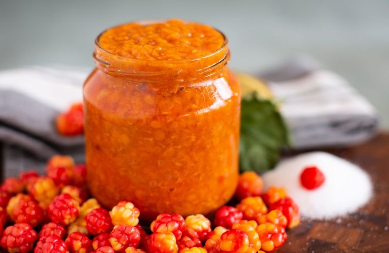 Cloudberry and cloudberry jam