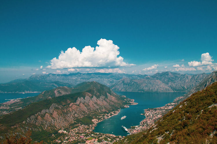 Lanscape and frame about all mountains and nature around kotor. bay of kotor 