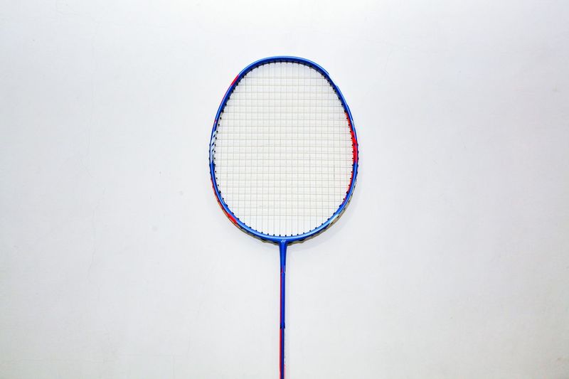 Studio shot of badminton racket