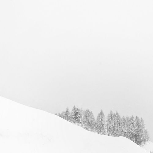 Scenic view of snow covered landscape