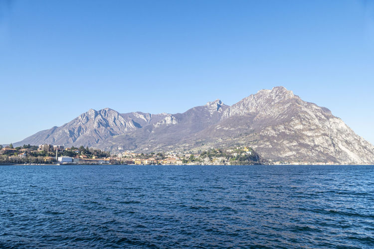 Landscape of valmadrera and of the lake of lecco