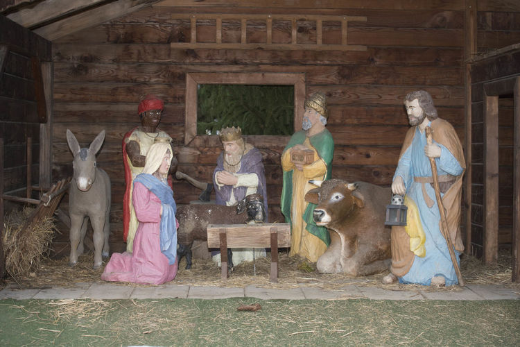 Christmas crib or nativity scene, folk culture during the christmas time