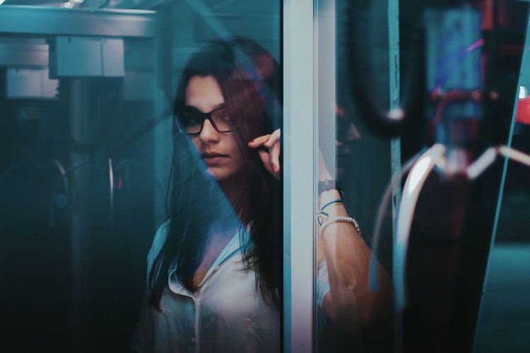Neon girl Reflection Beautiful Woman Eyeglasses Close-up Portrait Of A Woman Beauty Backgrounds Best Of EyeEm EyeEm Of The Week The Week On EyeEm VSCO Lifestyles Shadows & Lights Creative Photography VSCO Cam Eye4photography Fine Art Portrait People