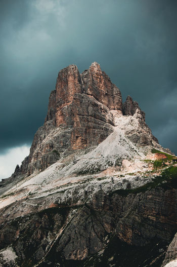 Rocky mountains - scree slopes. the dolomites - full view.