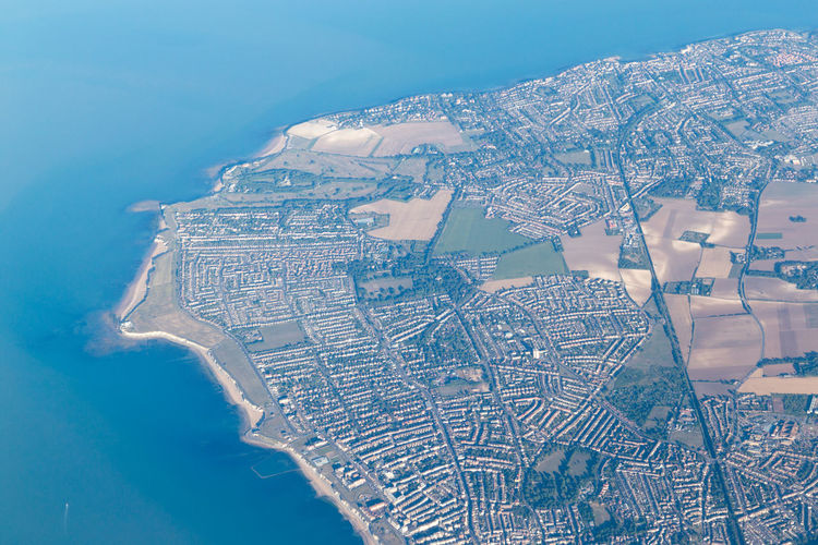 Aerial view of margate in kent,uk
