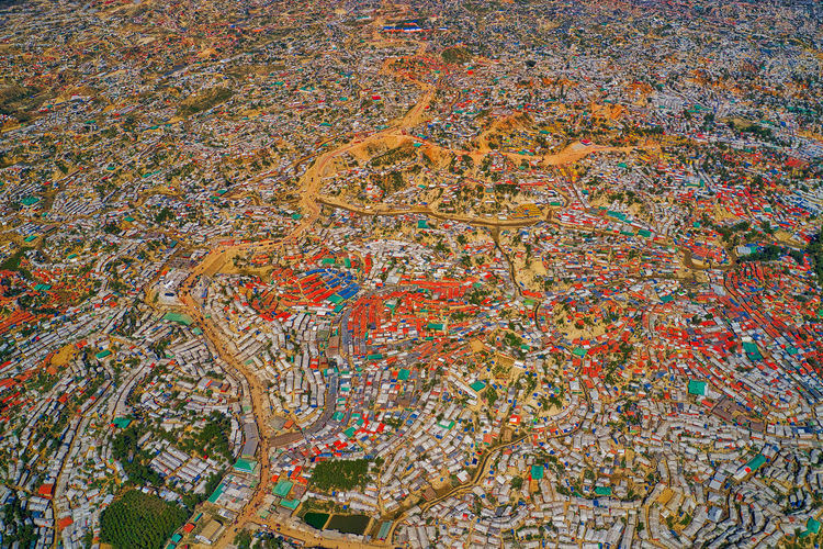Aerial view of townscape