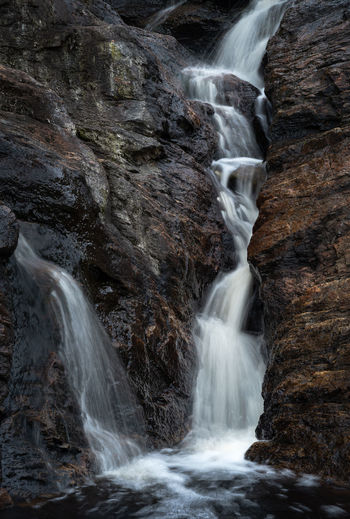 Scenic view of waterfall