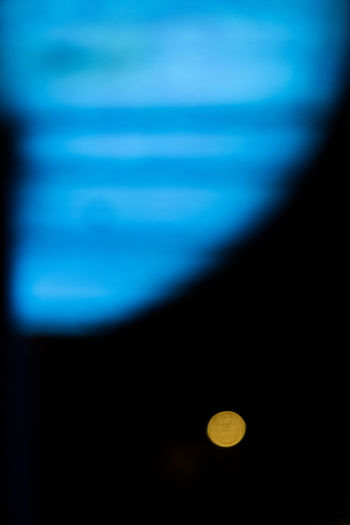 Defocused image of moon at night