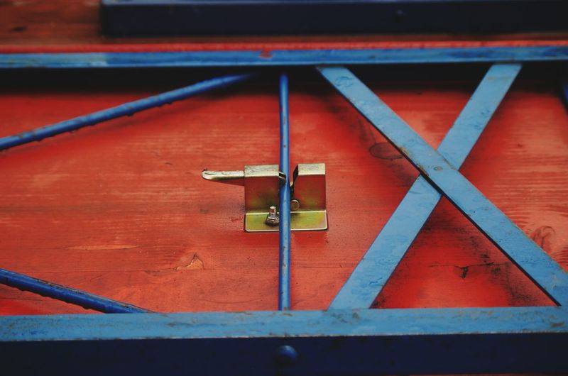 Close up of folding chair