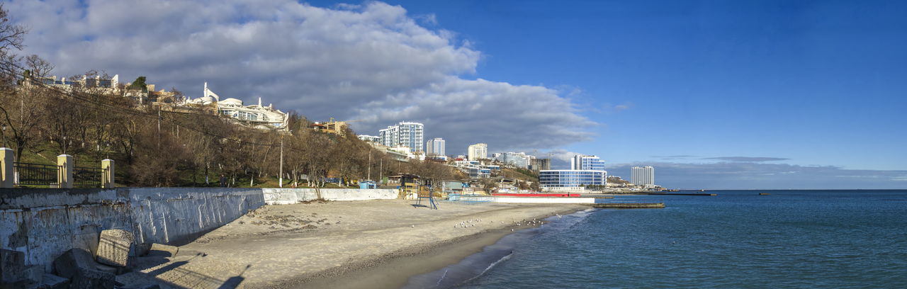 Panoramic view of sea against sky