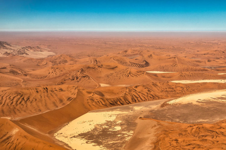 Aeria view of the namib desert