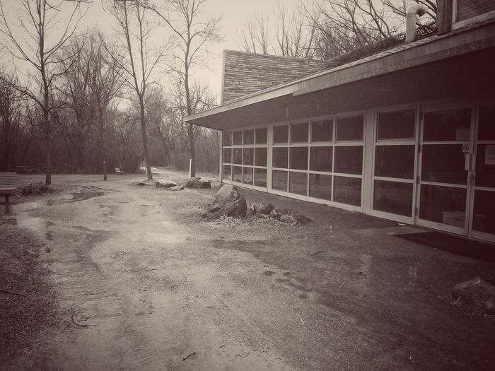 Built structure with trees in background