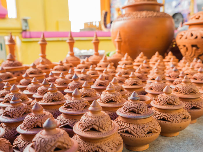 View of earthenware pots