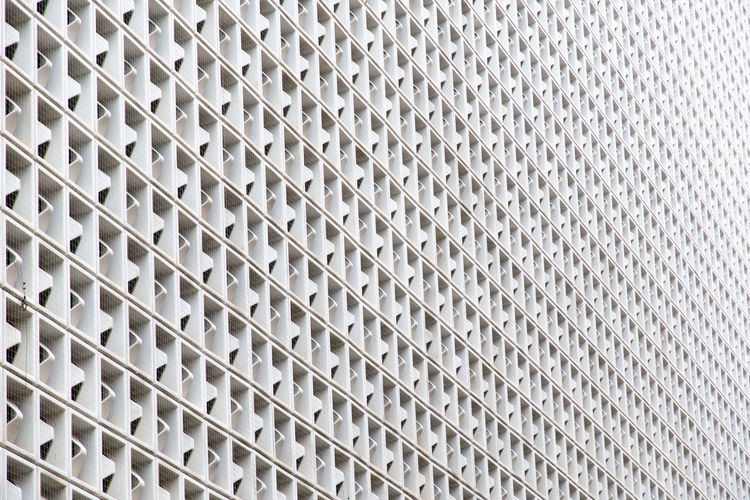 Full frame shot of patterned metal facade