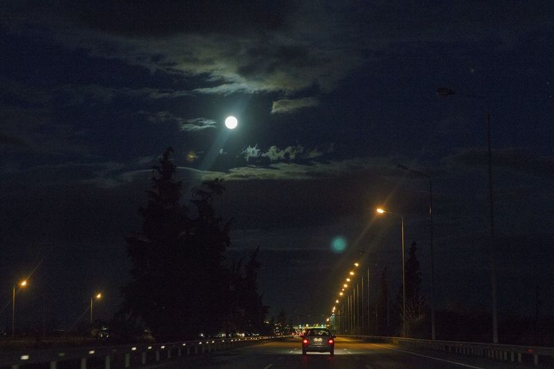 Road at night