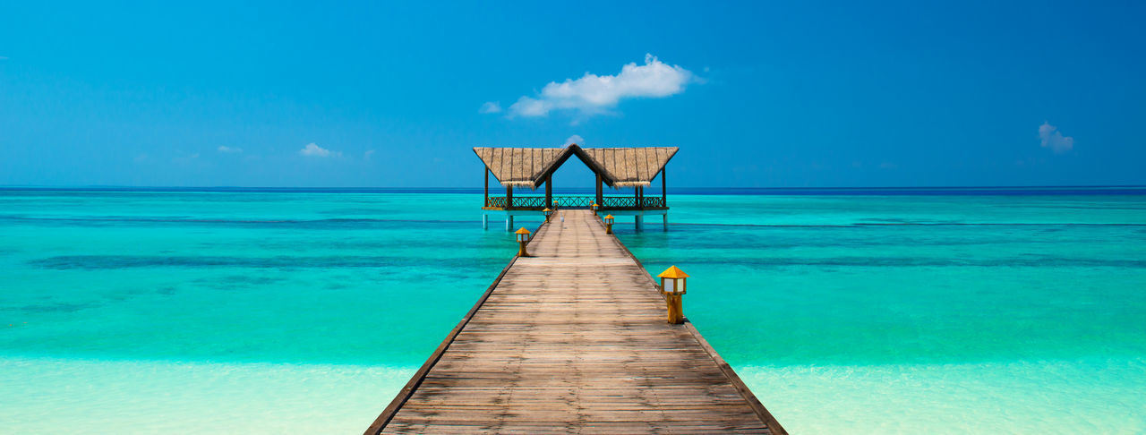 Jetty above the ocean