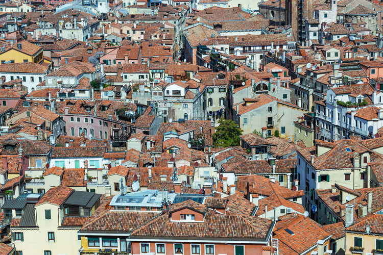 Aerial view of the city of venice. tourism in italy.