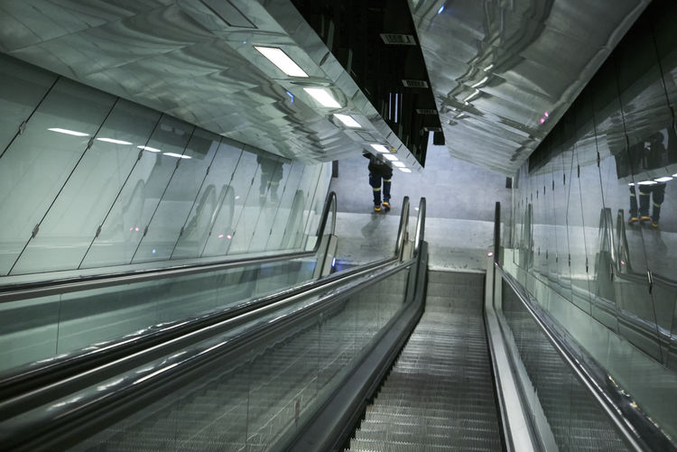 View of escalator