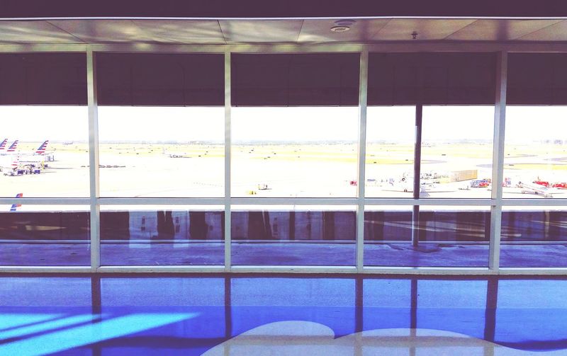 View of swimming pool at airport