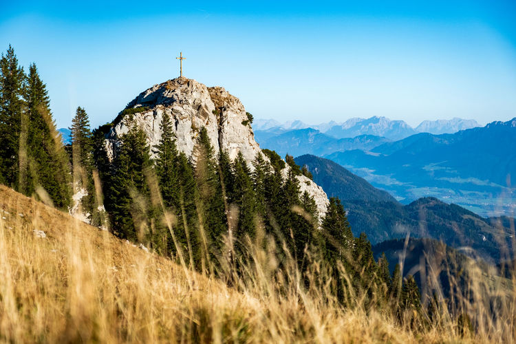 Summit view in the bavarian alps