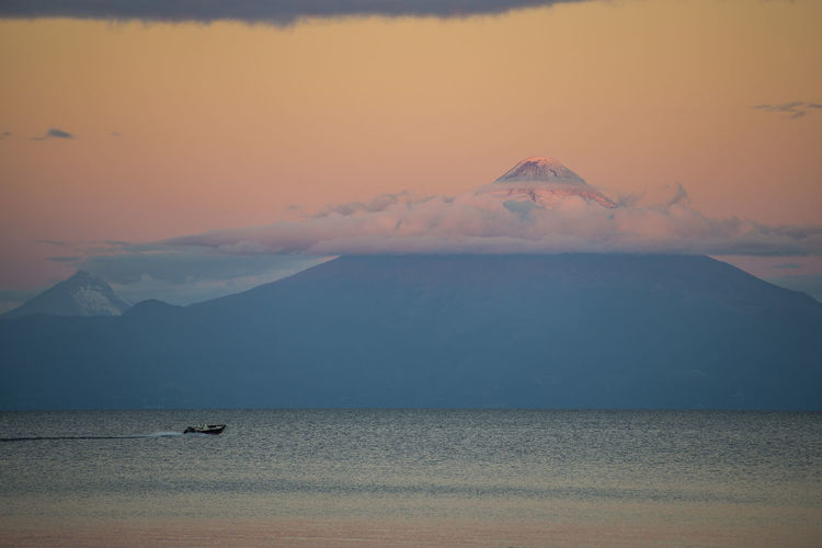 Osorno volcano is a 2,652-metre (8,701 ft) tall conical stratovolcano