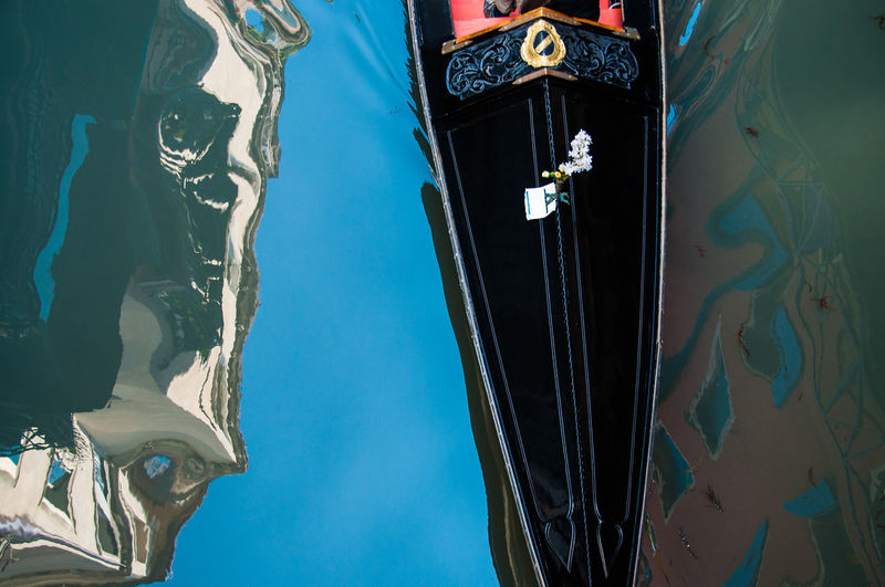 High angle view of gondola