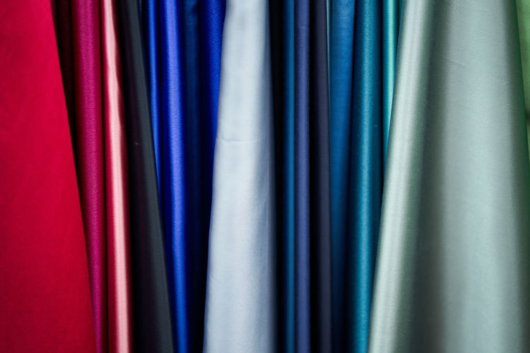 Full frame shot of multi colored curtain