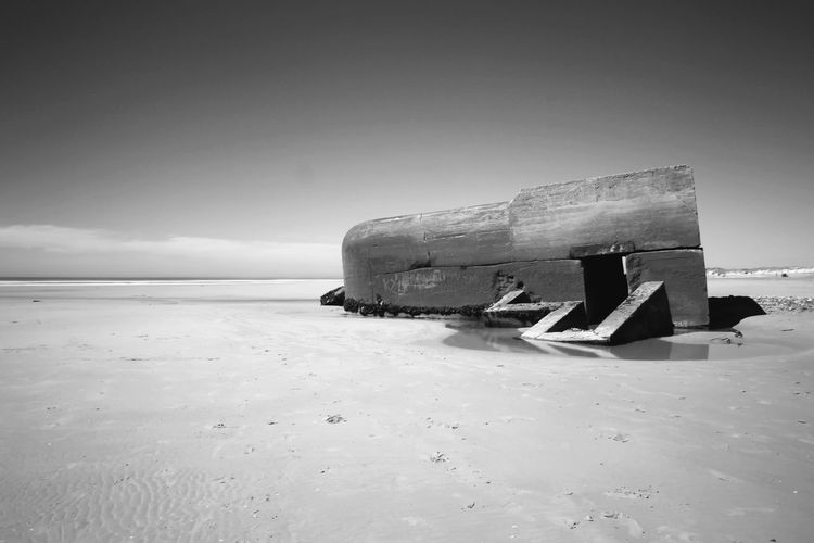 Shipwreck on beach