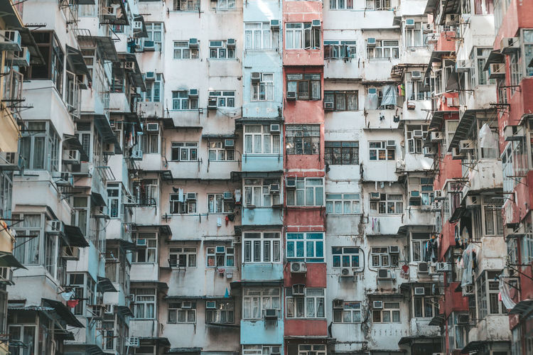 Full frame shot of residential buildings
