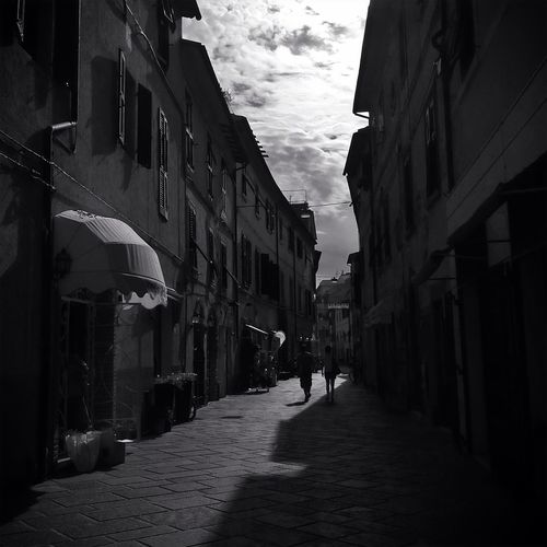 Narrow street in city