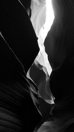 Low angle view of rock formation