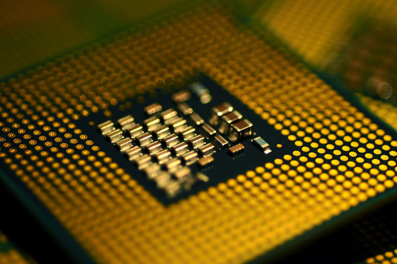Full frame shot of computer chip