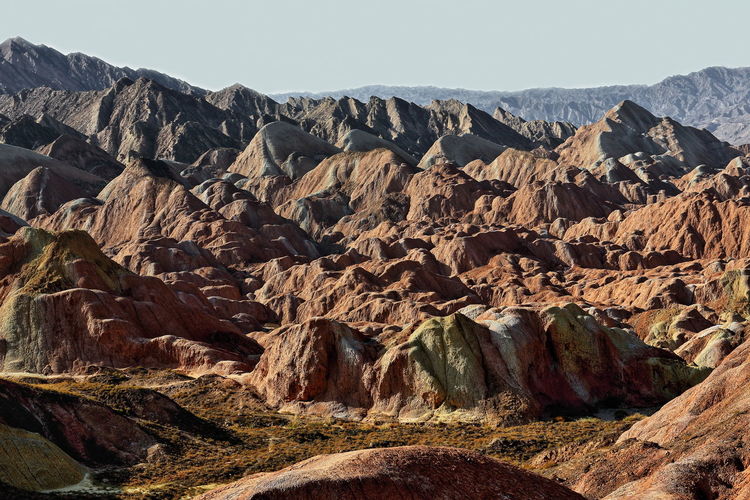 Sandstone and siltstone landforms of zhangye danxia-red cloud national geological park. 0847