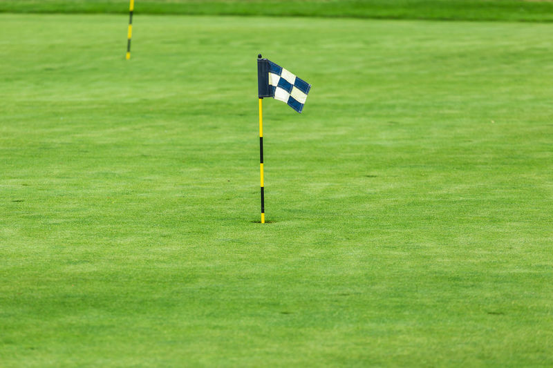 View of flag on golf course