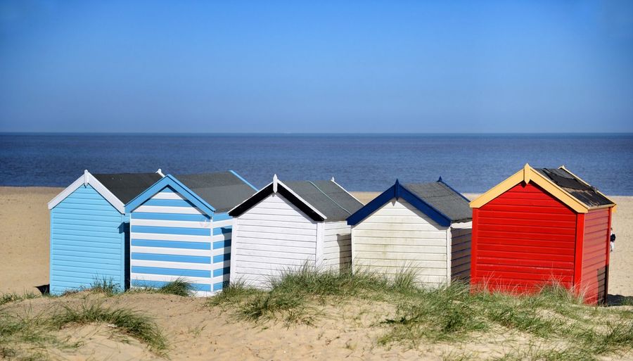 Beach huts at southwold in suffolk