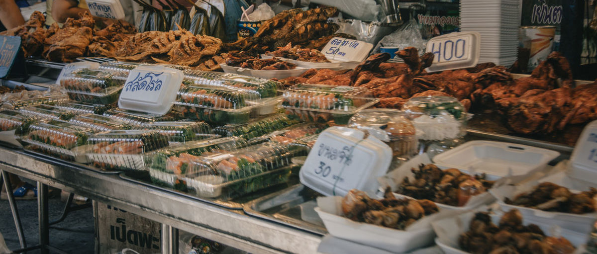 Street foods for sale at don wai market