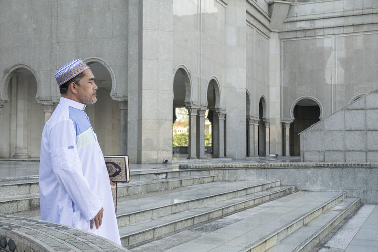 Man standing at mosque