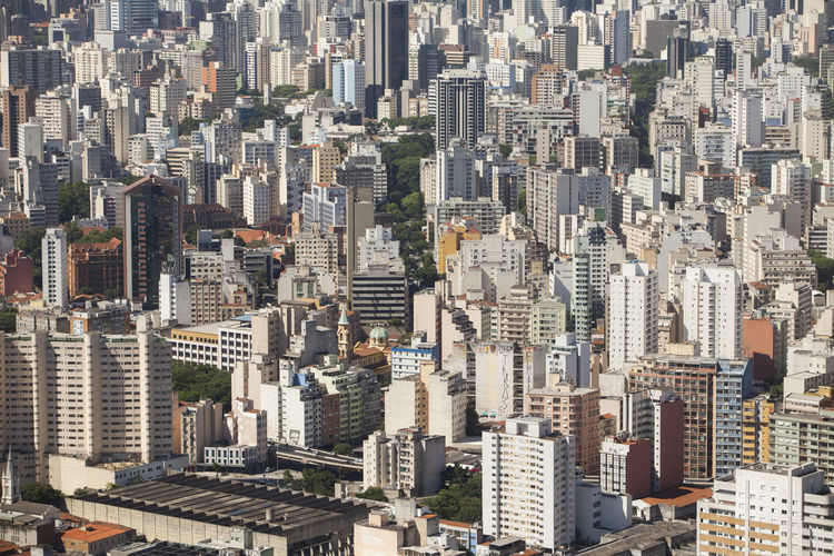 Sao paulo brazil city aerial view. high quality photo