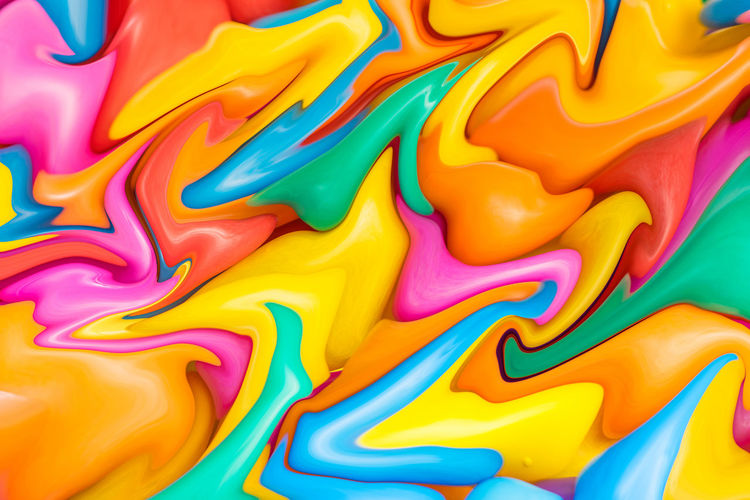 Detail shot of multi colored abstract background