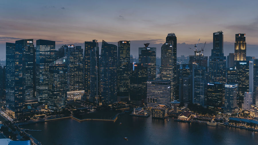 Singapore skyline february 2020