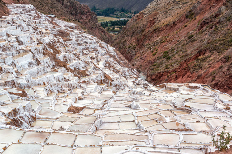 Scenic view of salinas de maras