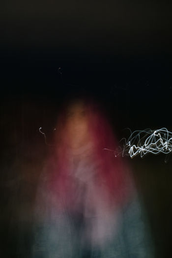 Digital composite image of light painting