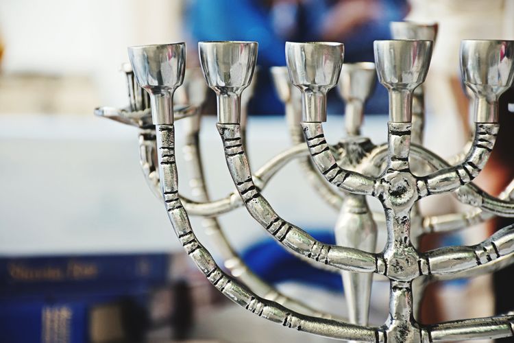 Close up of menorah